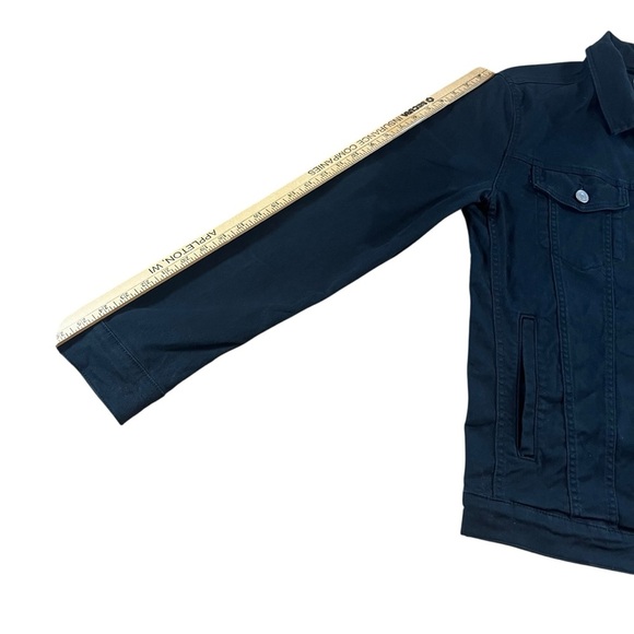 Jack & Jones Denim Jacket Men’s Size Large Black Stretch Jean Trucker Style - Picture 6 of 10